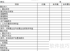 用友U8利润表手动设计