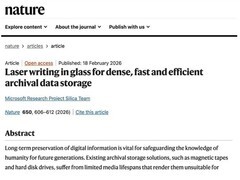 微软推玻璃数据存储系统：单片存4.8TB，耐高温万年不丢数据