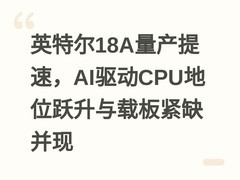 英特尔18A量产提速，AI驱动CPU地位跃升与载板紧缺并现