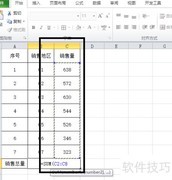 Excel2010计算销售总量方法
