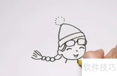 谷爱凌滑雪简笔画教程