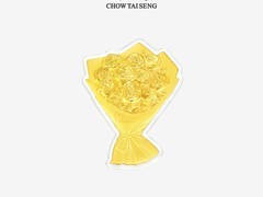 周大生足金玫瑰蛋糕手机贴