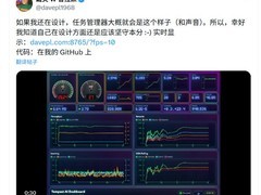 戴夫·普拉默推复古未来风AI系统仪表盘，挑战Windows任务管理器设计