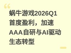蜗牛游戏2026Q1首度盈利，加速AAA自研与AI驱动生态转型