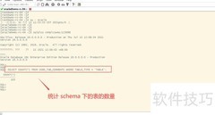 Oracle快速统计Schema表数量