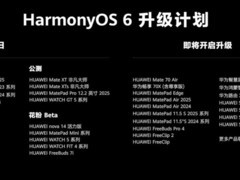 华为发布HarmonyOS 6升级计划 多款设备今日起推送