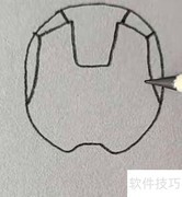 简笔画版钢铁侠