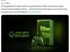 微软推Xbox 25周年纪念版主机：透明绿设计，售价899.99欧元