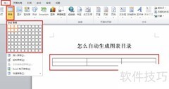 2010 Office图表目录自动生成