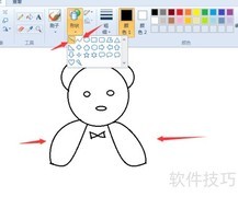 大熊毛绒玩具简笔画教程