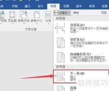 Word中快速插入新页方法