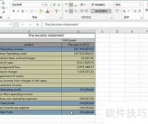 Excel财务利润表中英翻译