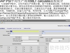 SAP PSI MLT计算流程简介
