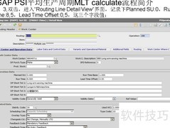 SAP PSI MLT计算流程简介