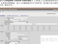 PSI中手动释放工艺路线