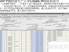 SAP PSI生产订单创建流程
