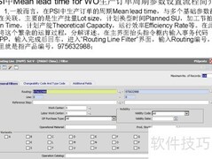 WO生产单周期参数设置