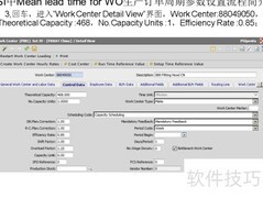 WO生产单周期参数设置