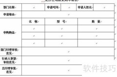 办公用品申领表