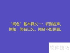 闻名的含义解析