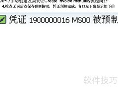SAP手动创建发票凭证流程