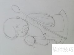 马克笔绘寿星卡通插图