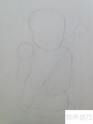 马克笔绘寿星卡通插图