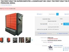 全球首台Cray T3D台风超算公开拍卖，起拍6万英镑，具博物馆级历史价值