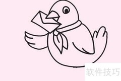信鸽简笔画教程