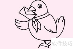 信鸽简笔画教程