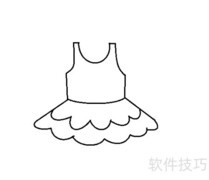简笔画天使宝宝裙教程