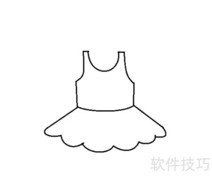 简笔画天使宝宝裙教程
