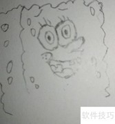 手绘天使风海绵宝宝