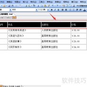 FrontPage表格单元格属性设置