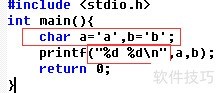C语言输出字符ASCII码