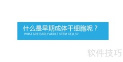 早期成体干细胞研究新突破