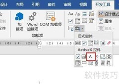 Word2016标签控件字体设置