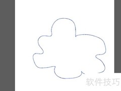 AI绘制卡通白云矢量图