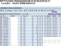 SAP COGI错误处理流程