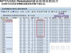 SAP COGI错误处理流程