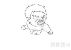 绿巨人浩克简笔画教程