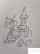 叠木条宝宝简笔画教程