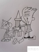 叠木条宝宝简笔画教程