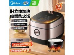美的5L紫色电饭煲，到手仅387元