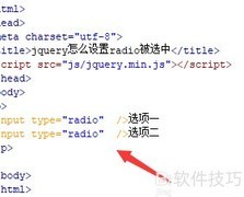 jQuery设置radio选中方法