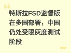 特斯拉FSD监督版在多国部署，中国仍处受限灰度测试阶段