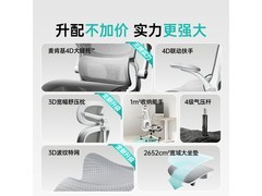 黑白调P2 Pro二代人体工学椅霜白款