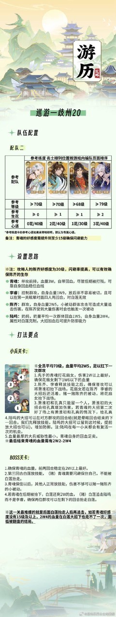 摇光录歧州20关卡通关攻略