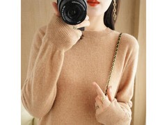 QITA金驼色针织衫36.8元