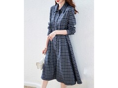 德玛纳格子连衣裙90.5元